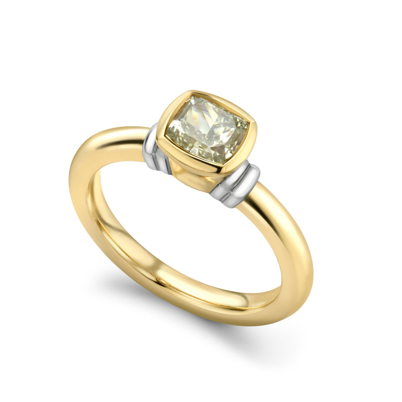 Fancy Cushion Cut Diamond Ring