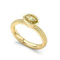 Oval Cut Fancy Diamond Rail Shank Ring