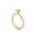 Cushion Cut Diamond Trumpet Ring
