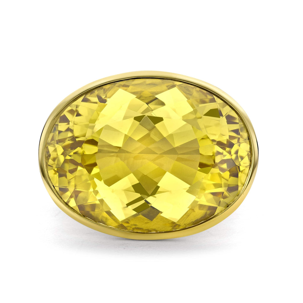 Golden Beryl Trumpet Ring