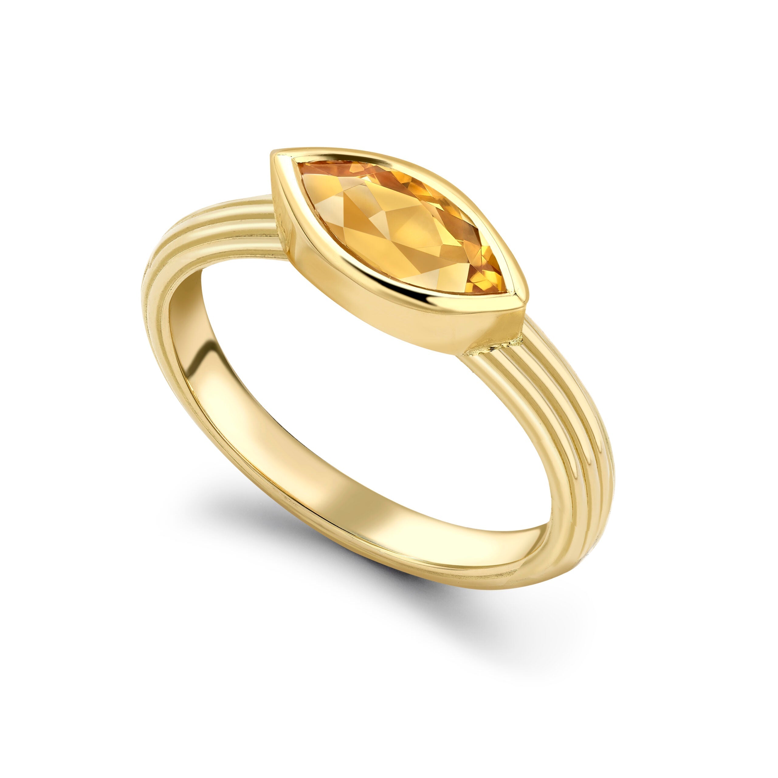 Citrine Precious Few Rail Ring