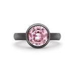 Bi-Colour Tourmaline Black Rhodium Trumpet Ring