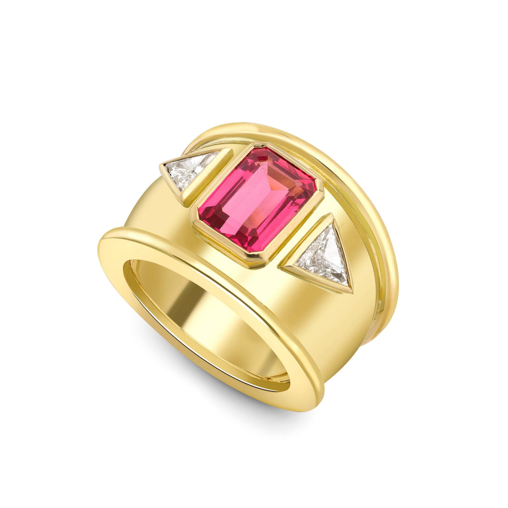 Pink Spinel Bombé Ring