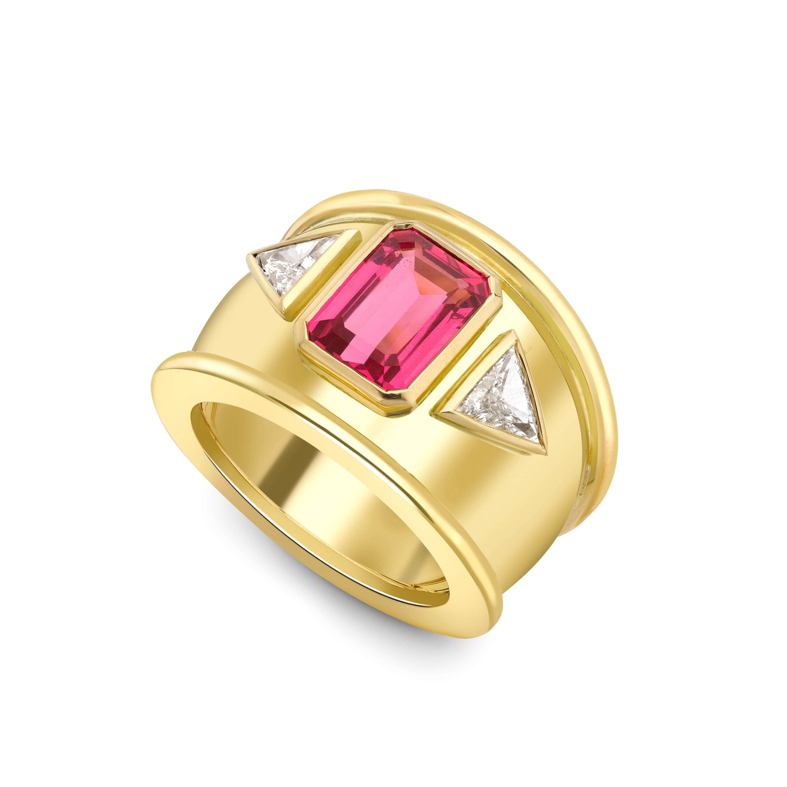 Pink Spinel Bombé Ring