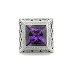 Amethyst & Diamond Trellis Ring