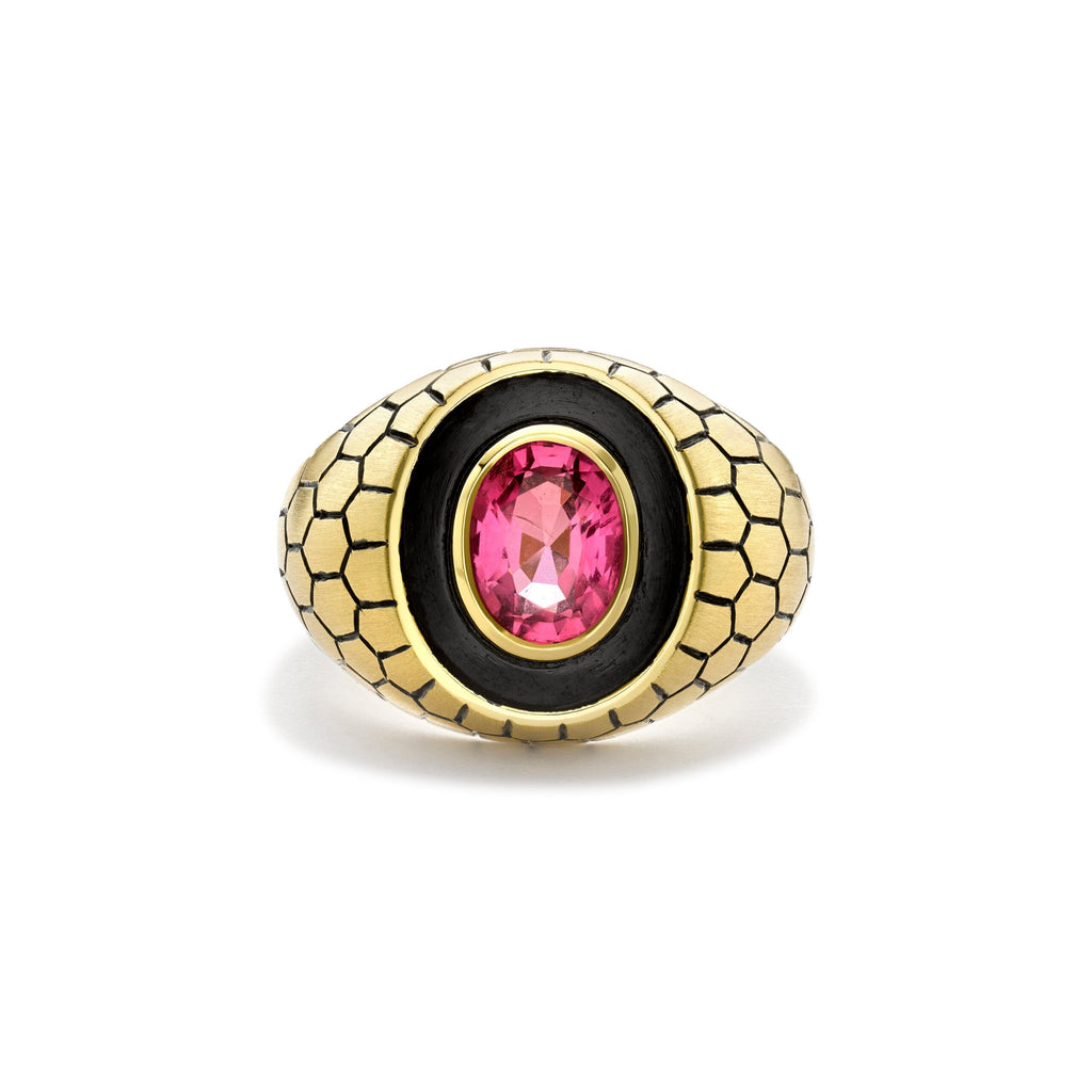 Red Spinel Snake Eye Ring