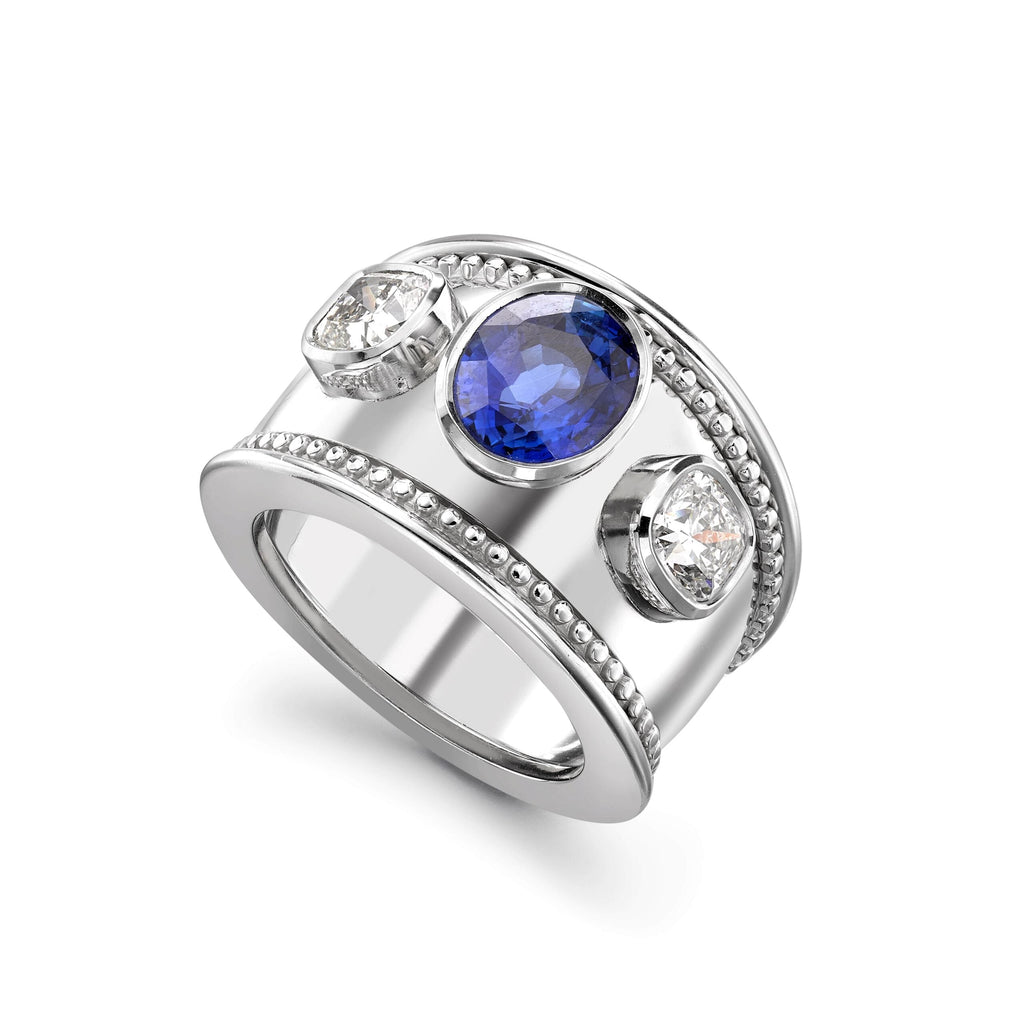 Ceylon Sapphire Bombé Ring