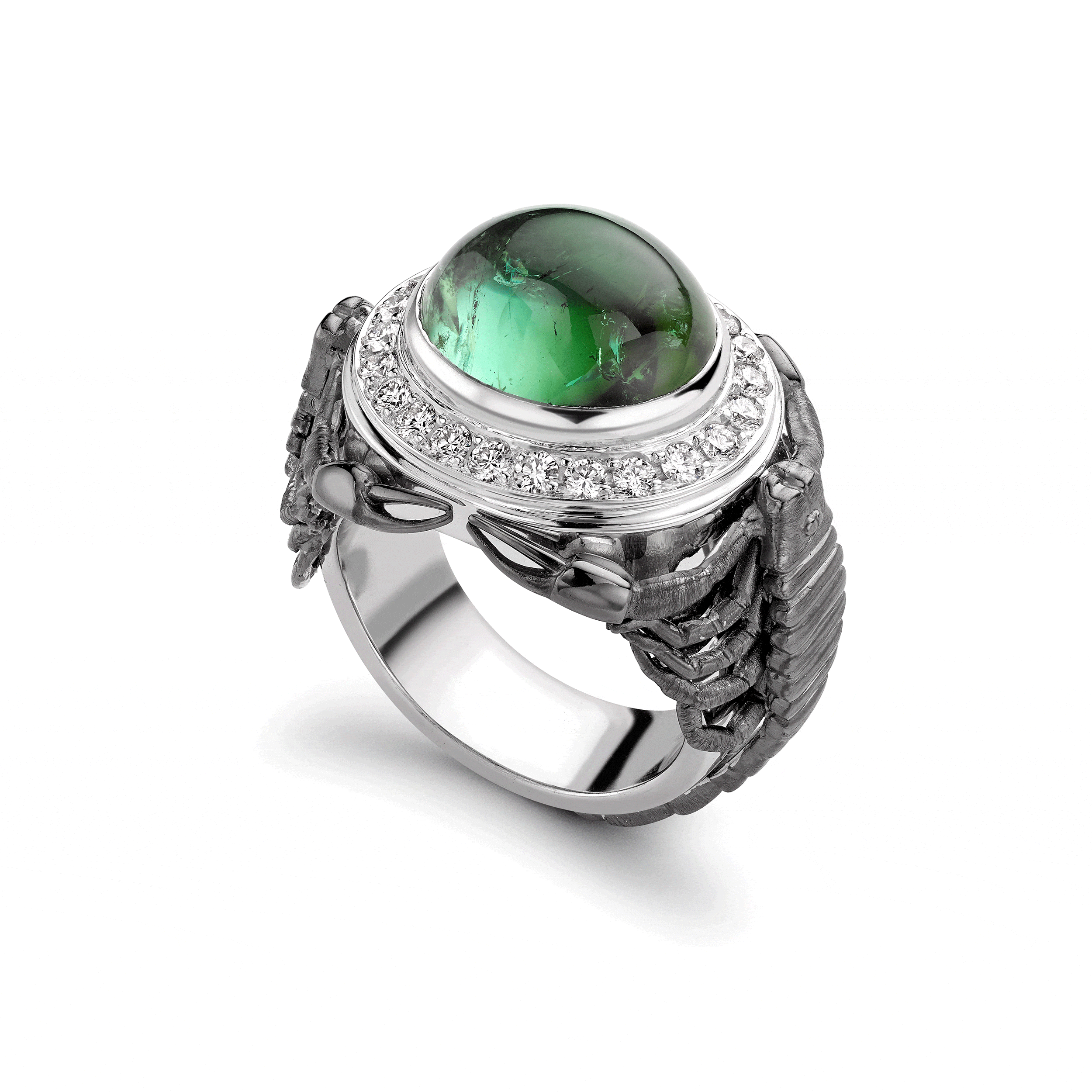 Tourmaline Scorpion Ring