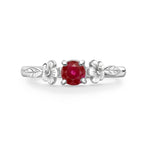 Ruby Blossom Posy Ring