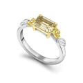 Yellow Sapphire Blossom Posy Ring