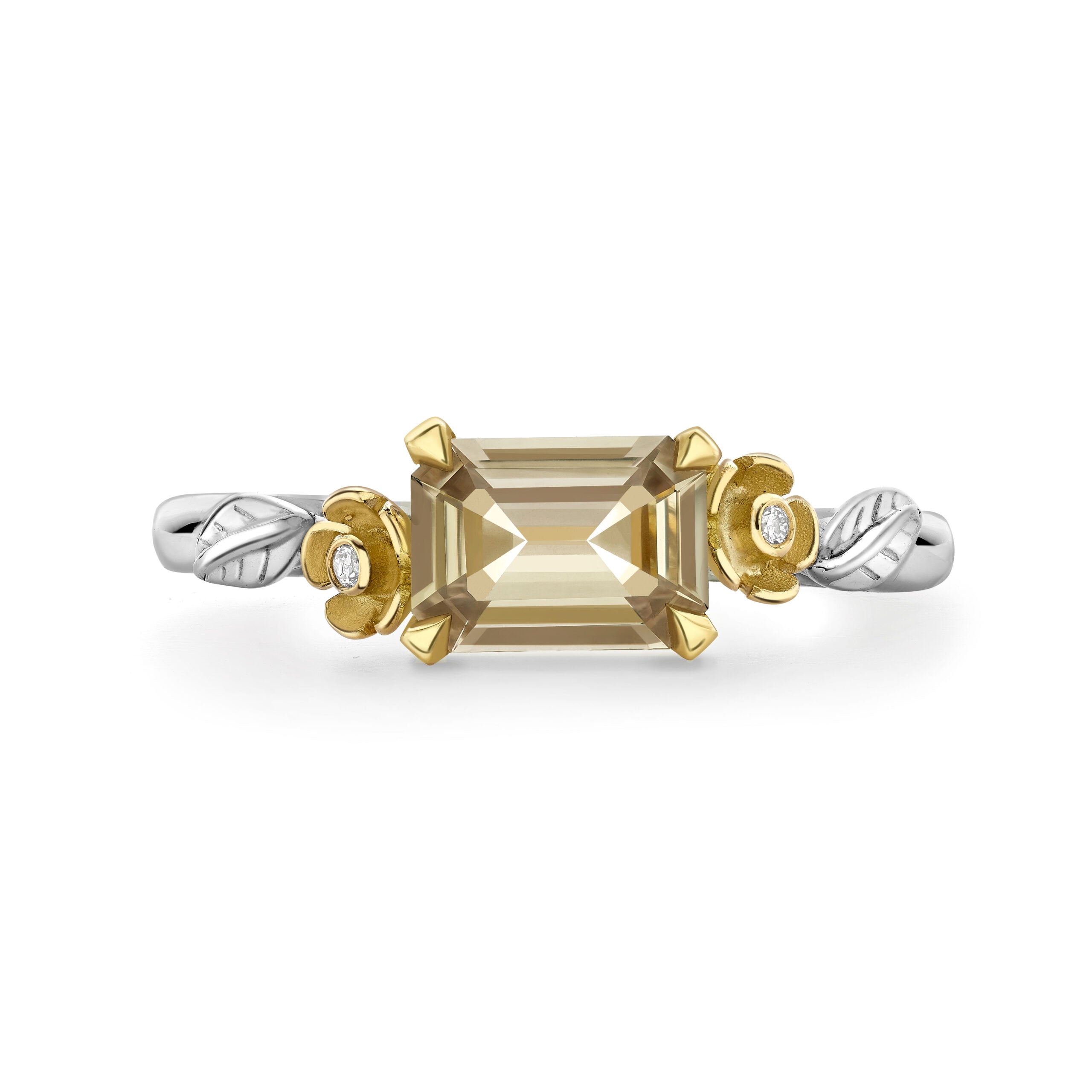 Yellow Sapphire Blossom Posy Ring