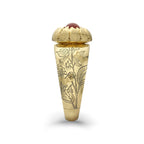 Ruby & Diamond Engraved Bella Donna Ring