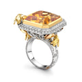 Citrine & Diamond Bee Floribunda Ring
