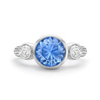 Sapphire & Diamond Three Stone Ring