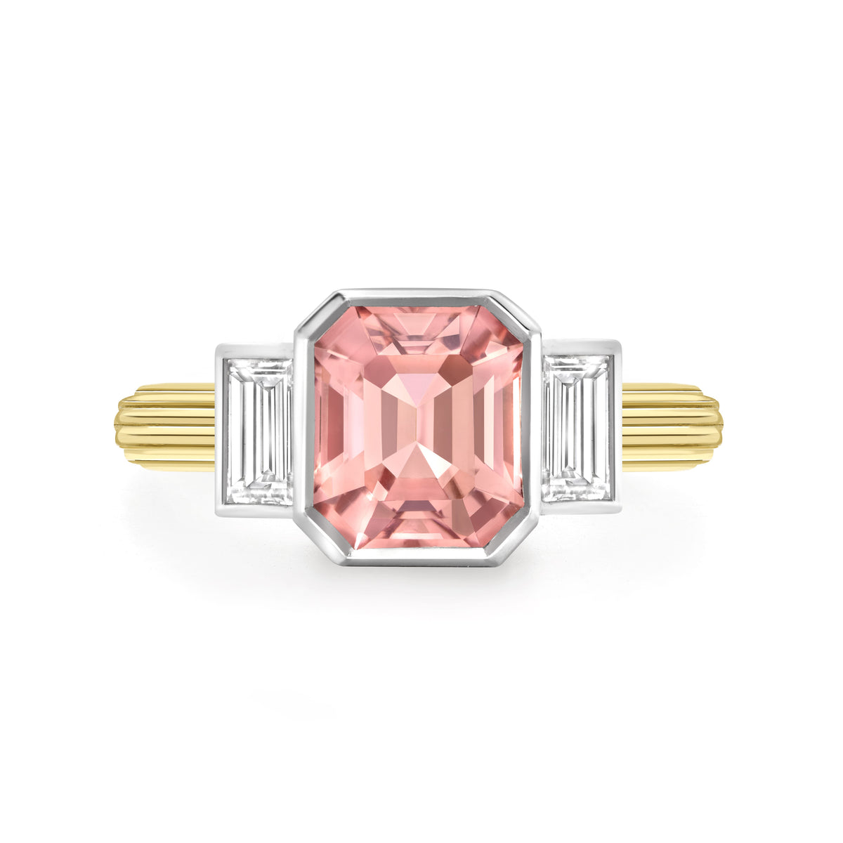 Pink Tourmaline & Diamond Ring