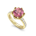 Antique Cut Red Spinel Waterlily Ring