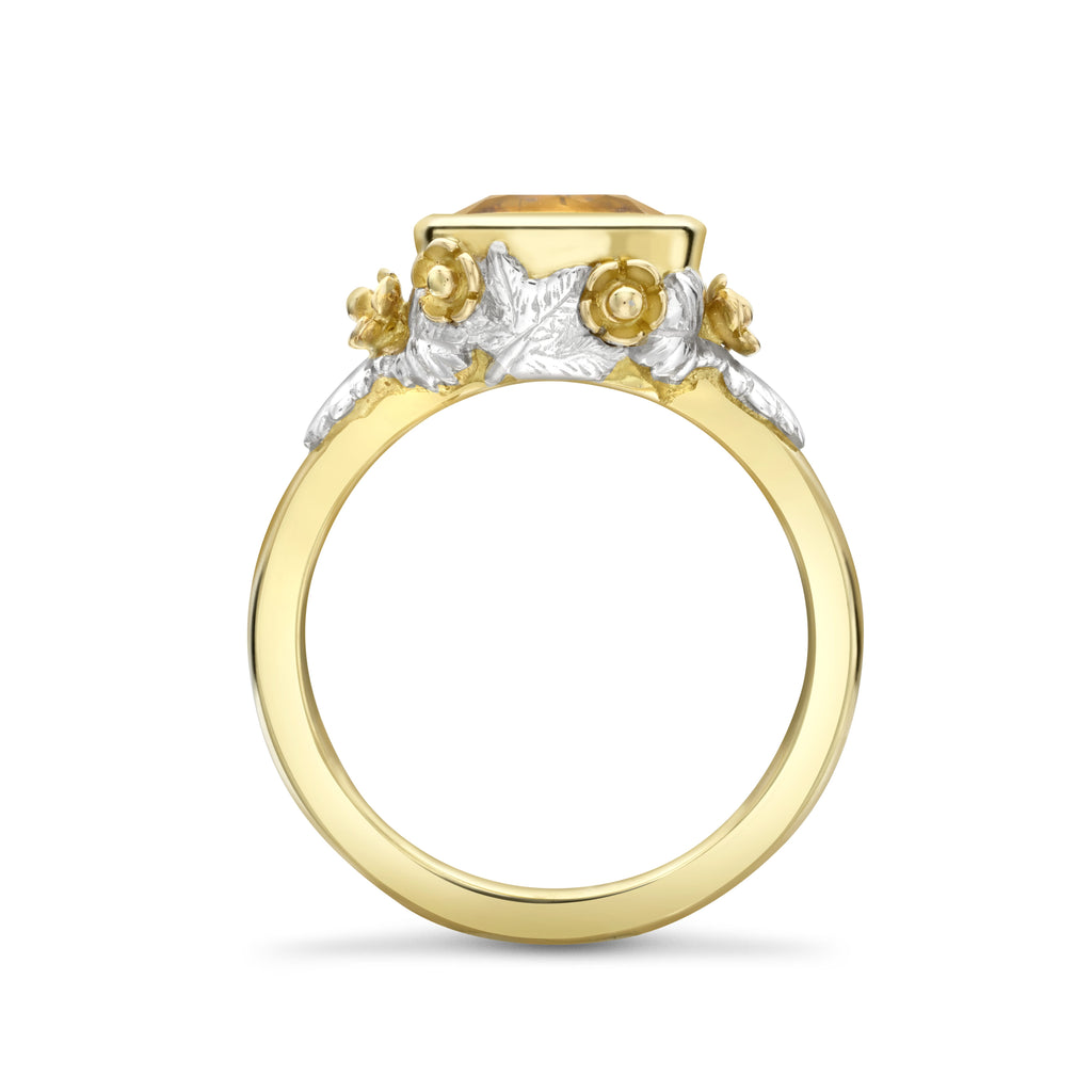 Tourmaline & Mixed Gold Leaves Tryst Ring