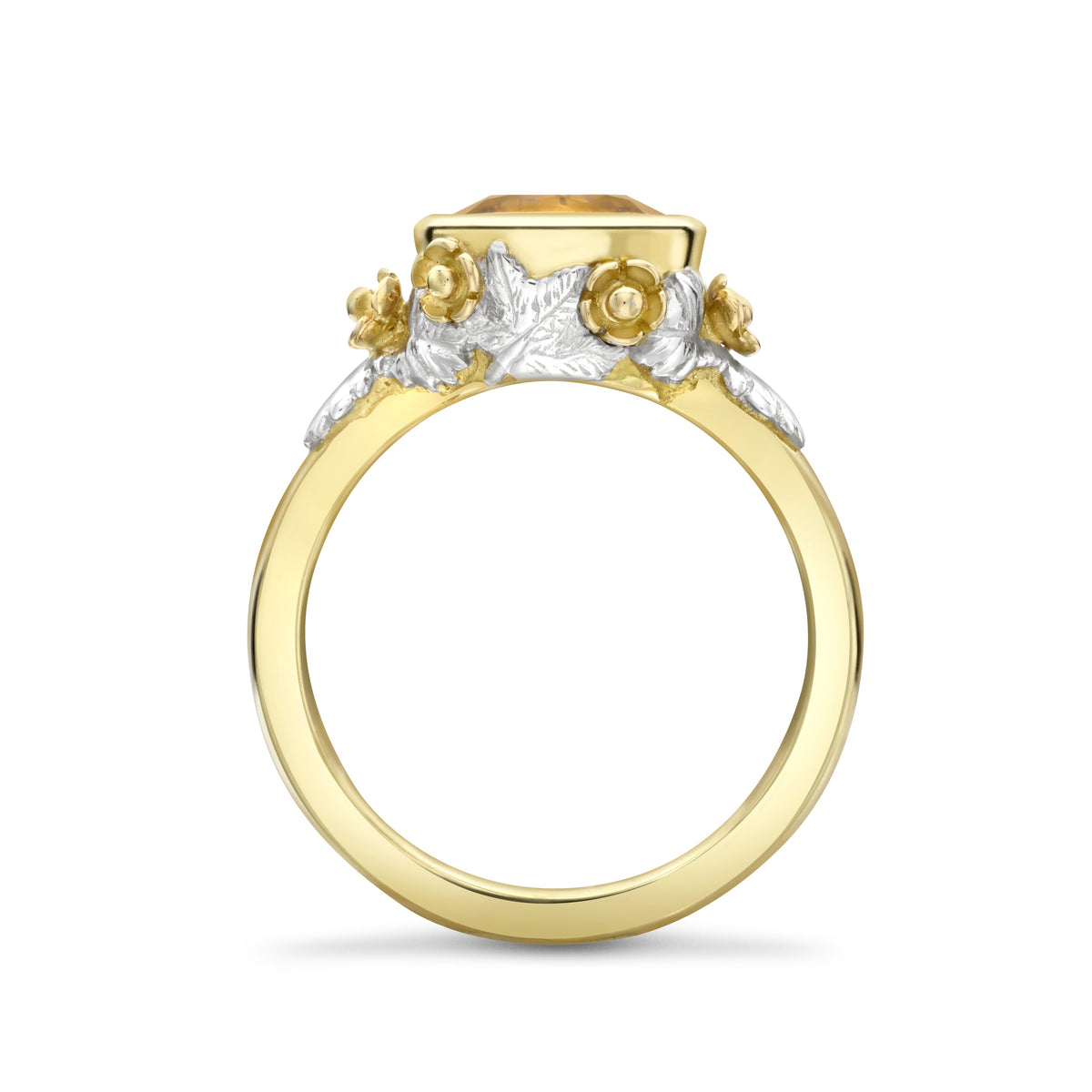 Tourmaline & Mixed Gold Leaves Tryst Ring