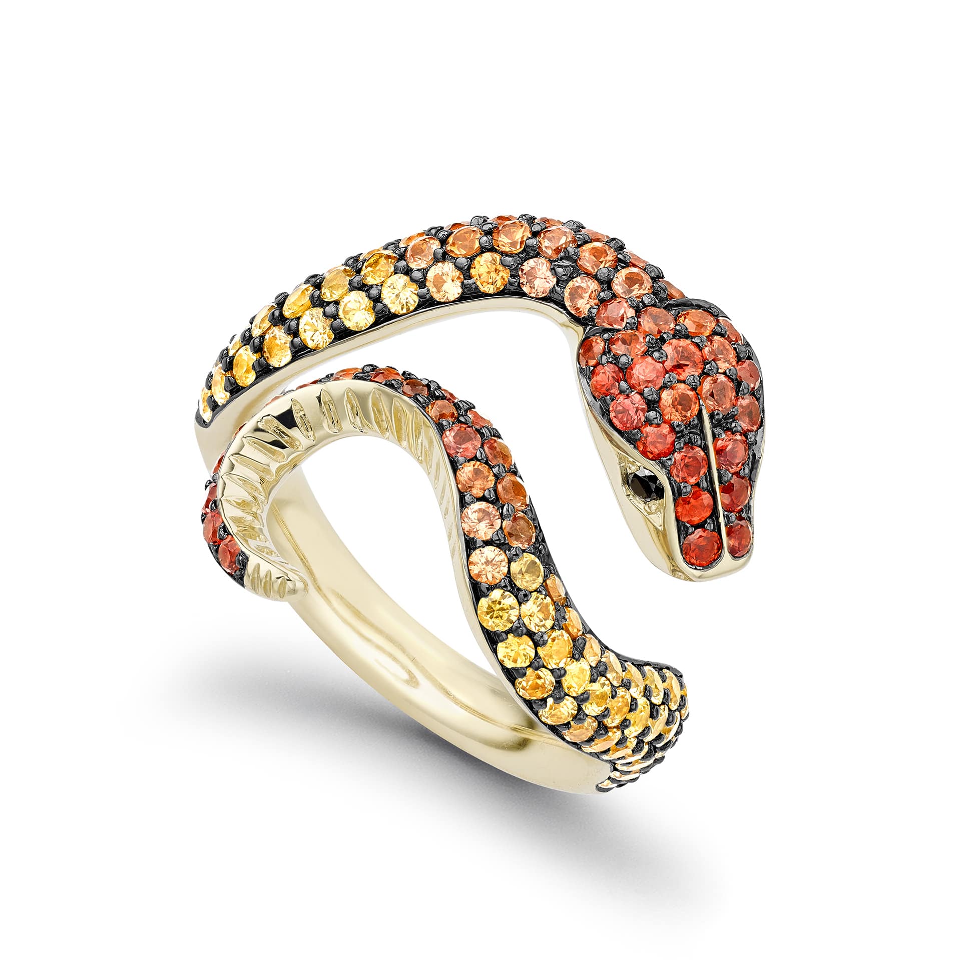 Orange & Yellow Sapphire Venym Ring