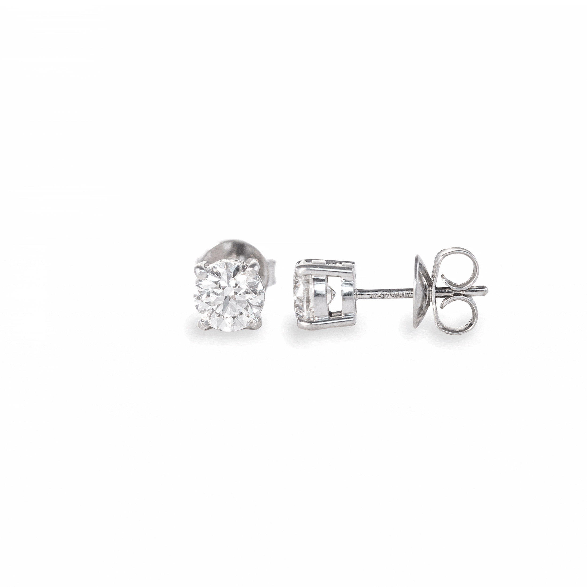 White Gold & Forevermark Diamond Stud Earrings