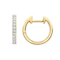 Small Diamond Hoop Earrings