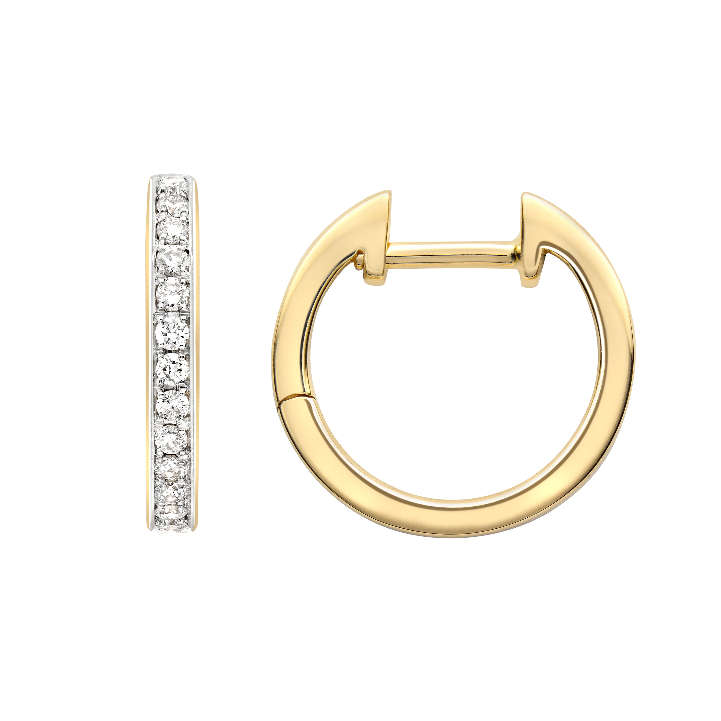 Small Diamond Hoop Earrings