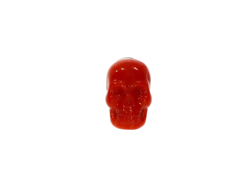 Coral Skull Stud Earrings