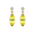 Marquise Cut Canary Tourmaline Drop Earrings