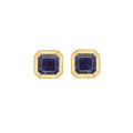 Iolite Ripple Stud Earrings