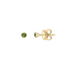 Green Tourmaline Trumpet Stud Earrings