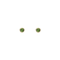 Green Tourmaline Trumpet Stud Earrings