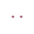 Red Garnet Trumpet Stud Earrings