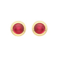 Rubellite Tourmaline Ripple Earrings