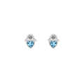 Blue Topaz Hibiscus Stud Earrings