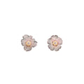 Bi-coloured Tourmaline and Diamond Flower Earrings (Small)