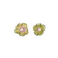 Bi-coloured Tourmaline and Diamond Flower Earrings