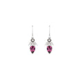 Rhodolite Garnet & Diamond Blossom Posey Stud Earrings