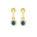Sapphire Ripple Hoop Earrings