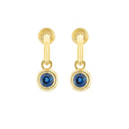 Sapphire Ripple Hoop Earrings