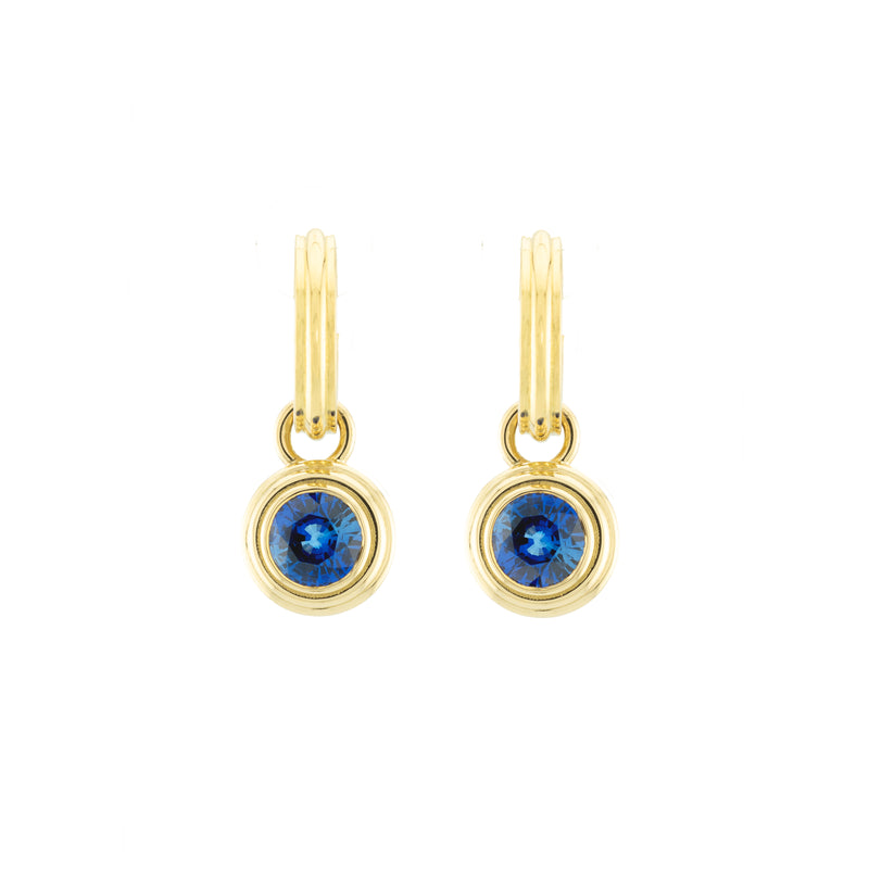 Sapphire Ripple Hoop Earrings