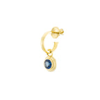 Sapphire Ripple Hoop Earrings