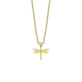 Diamond Dragonfly Drop Pendant