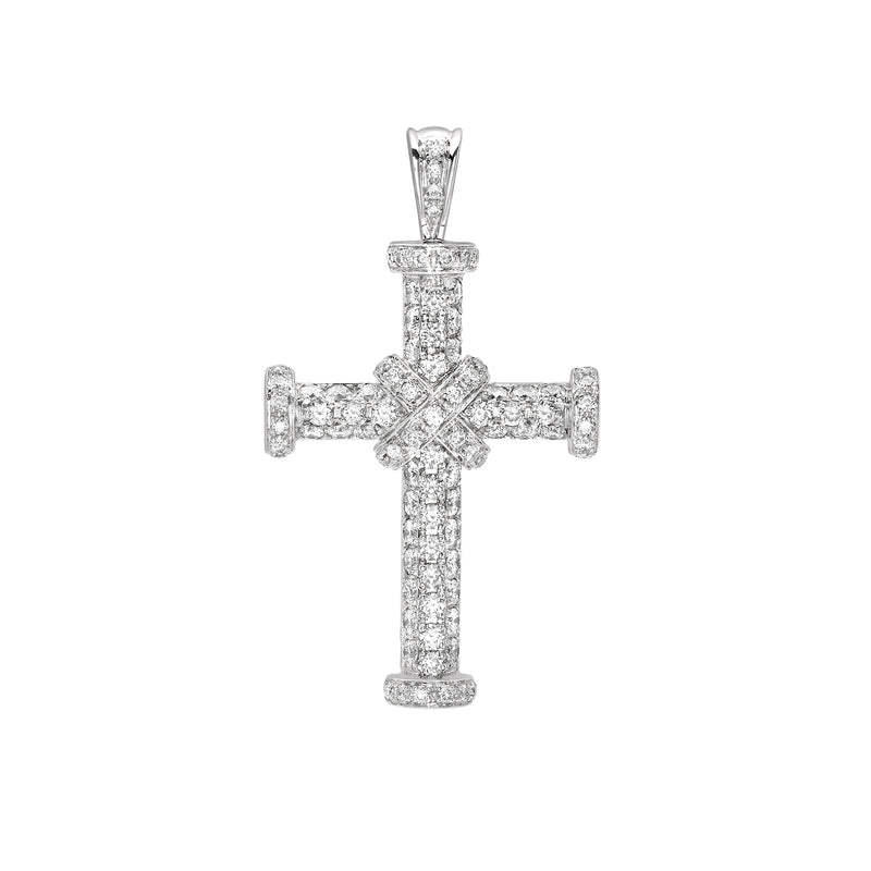 Diamond Pave Baby Cross Pendant