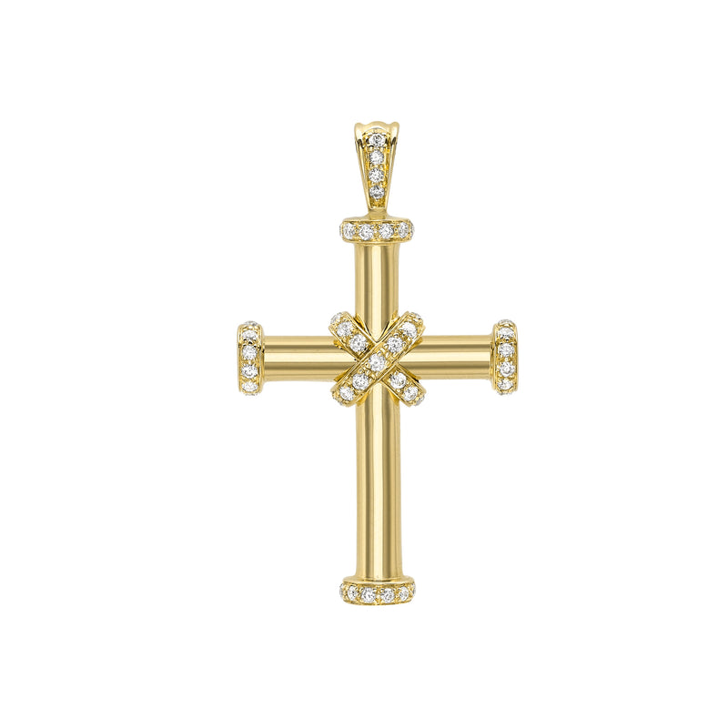 Baby Cross Pendant with Diamond Details