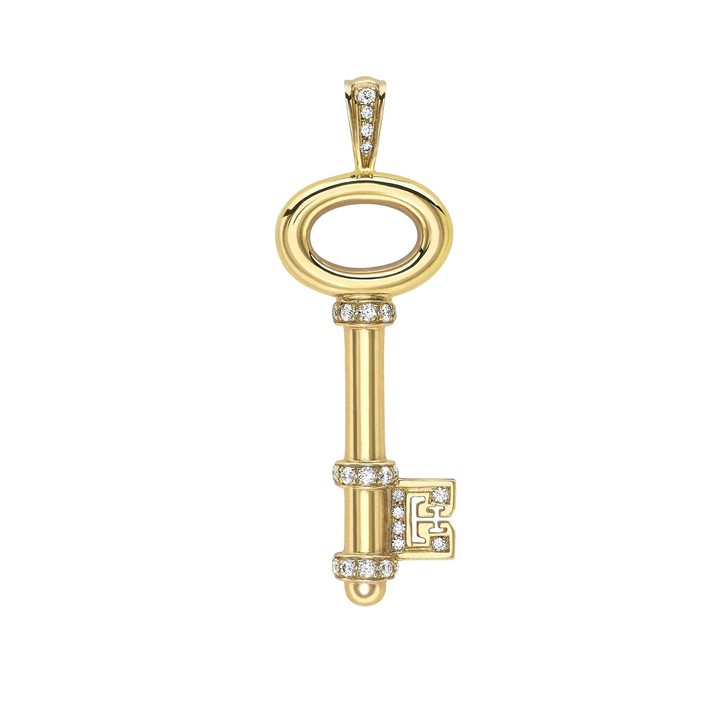 Key Pendant with Diamond Details