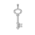 White Gold and Diamond Baby Key Pendant