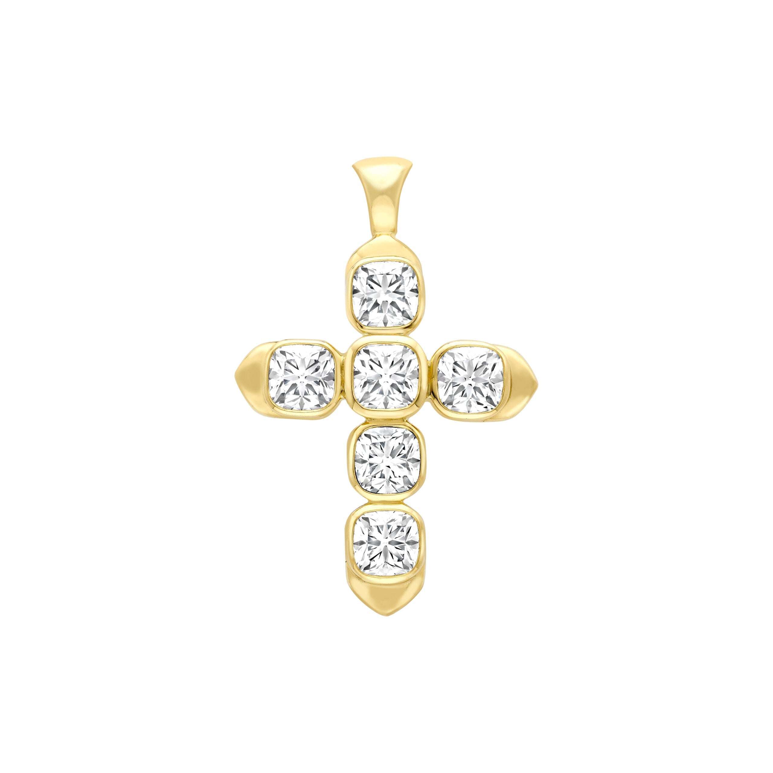Forevermark Cushion Cut Diamond Cross Pendant