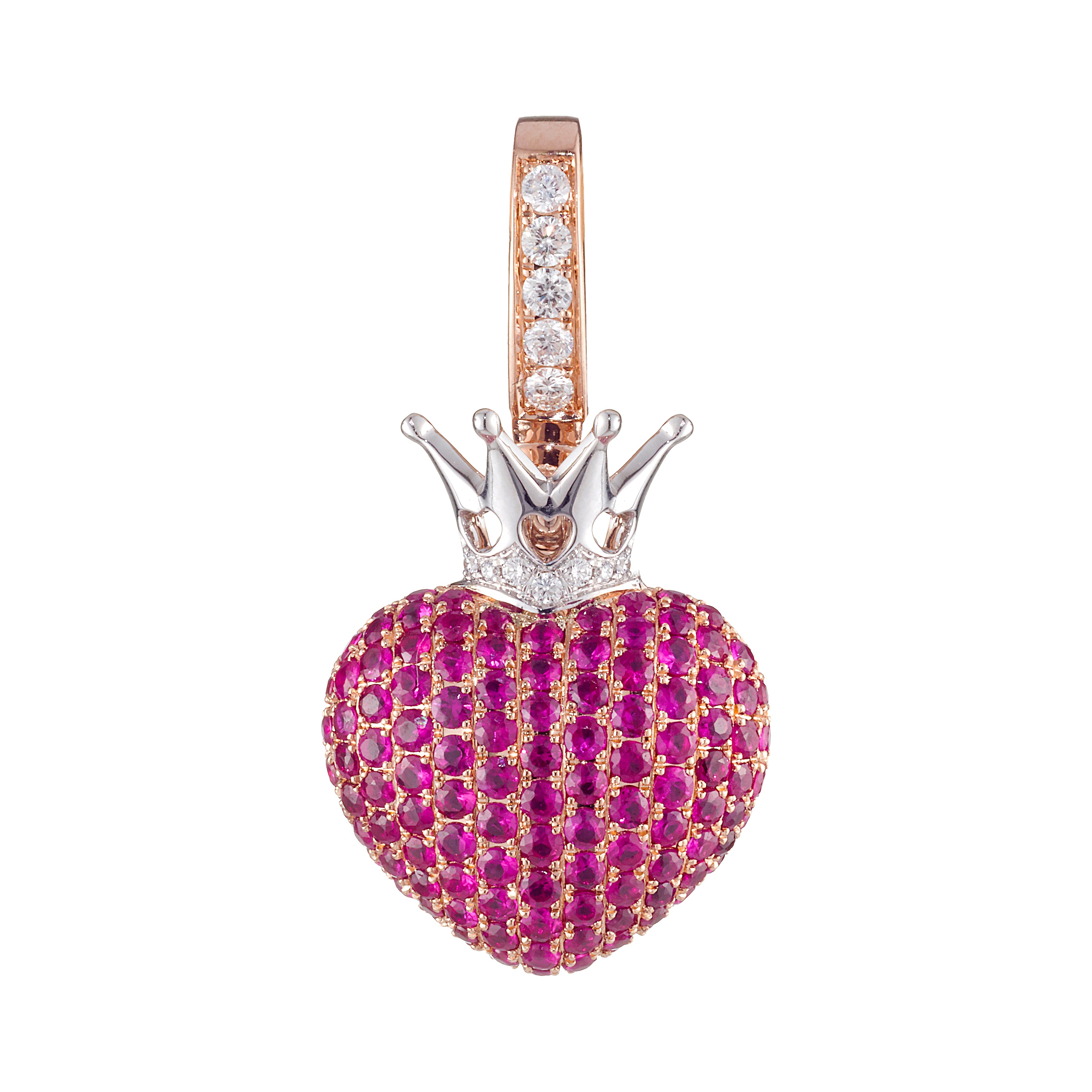 Ruby & Diamond Queen of 'Arts Pendant