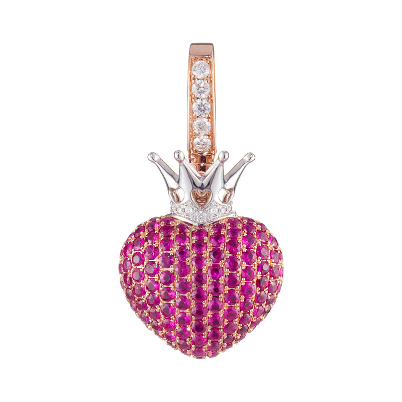 Ruby & Diamond Queen of 'Arts Pendant