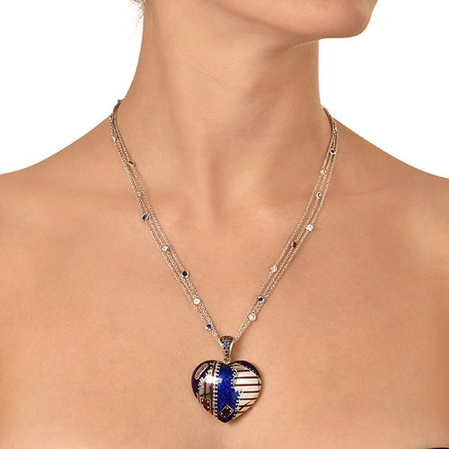 Sapphire & Enamel Large 'This Old 'Art of Mine' Pendant
